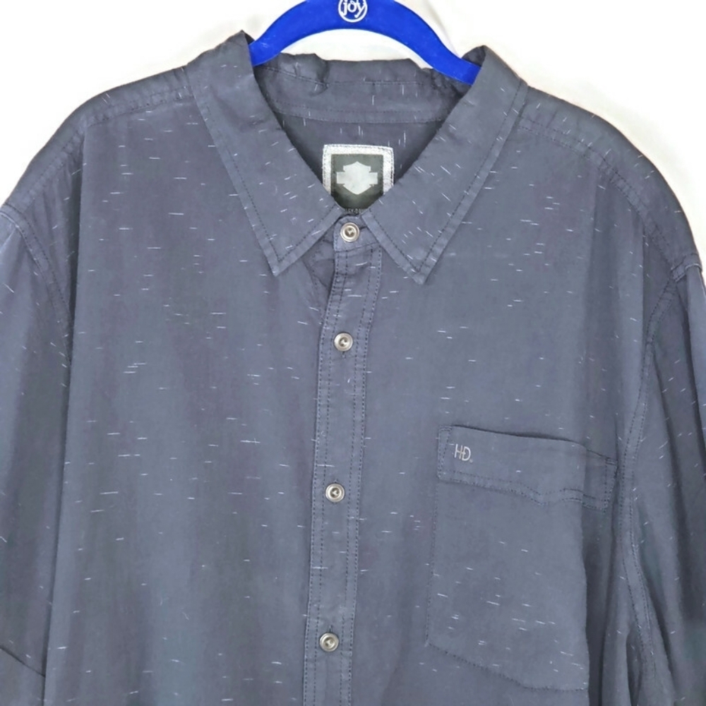 Men's Harley Davidson Button Front Slim Fit Shirt 3XL NWT